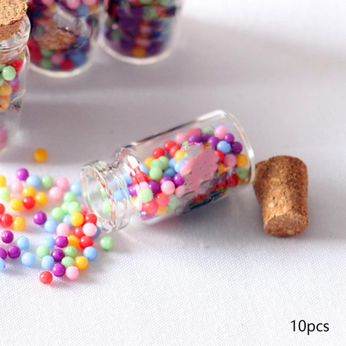 Frascos De Vidrio En Miniatura Para Casa De Macarrón