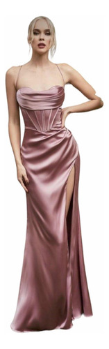 Vestido Corset De Fiesta Largo Tirantes , Elegante