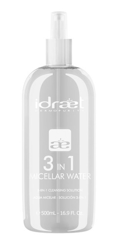 Desmaquillante Agua Micelar 3 En 1 Limpieza Profunda Idraet