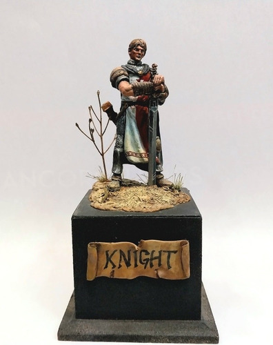 Figura Caballero Medieval 54mm O 1/32 Unico