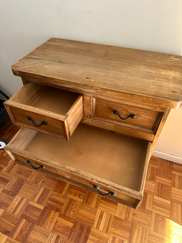 Cajonera / Cómoda 5 Cajones De Madera Marrón Claro (Usado)