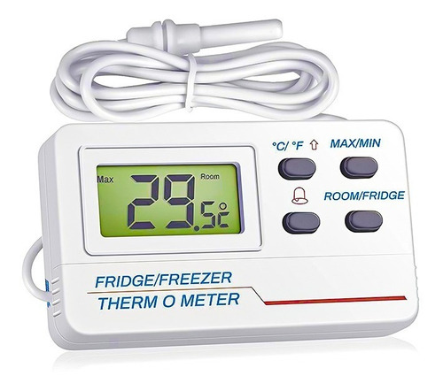 Termometro Digital Refrigerador Sonda Alarma Max Min C°f°(b)