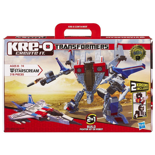 Lego Kreo Starscream Hasbro Original 316 Pz Armable