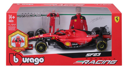 Ferrari F1 Sf23 C/ Boneco Leclerc #16 F1 2023 1/24 - Bburago