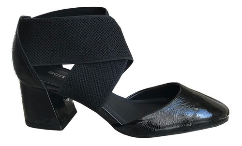 Sapato Scarpin Bottero 315504 Couro Verniz Detalhe Elástico
