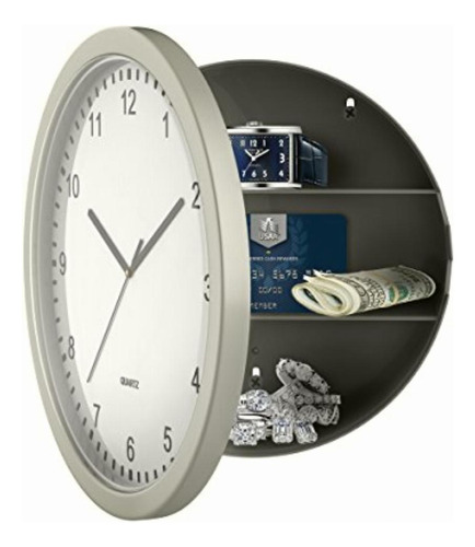 Trademark Global Caja Fuerte Disfrazada De Reloj De Pared