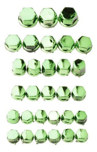 30 Unids Práctico Motocicleta Hexagonal Tornillo Verde