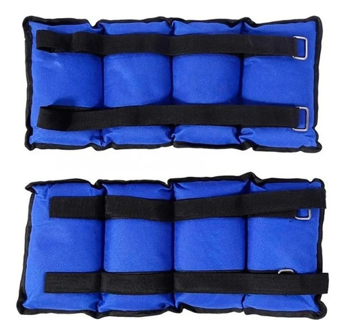 Pesas Tobilleras Muñecas Pierna 1.5 Kg Total 0,75 Kg C/u Color Azul - 1.5KG-02363