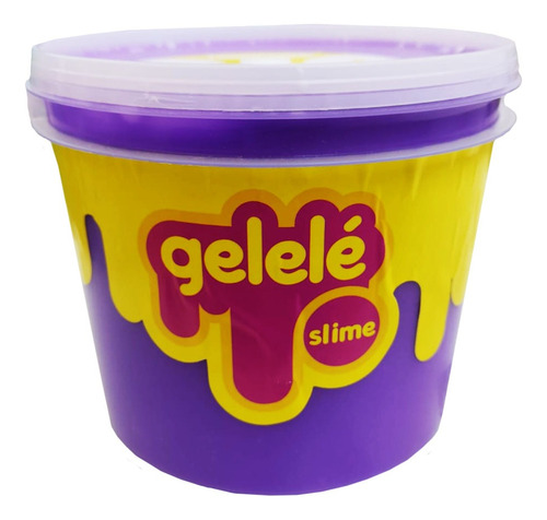 Balde De Slime Gigante Color Tradicional  Gelelé 1,5 Kg