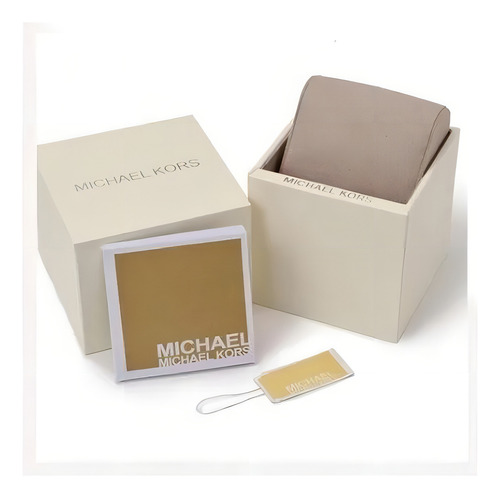 Relógio Feminino Michael Kors Mk6597 Dourado Ouro Cristais Cor Da Correia Dourada