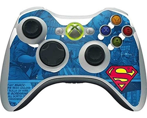 Dc Comics Superman Xbox 360 Controlador Inalambrico Skin -