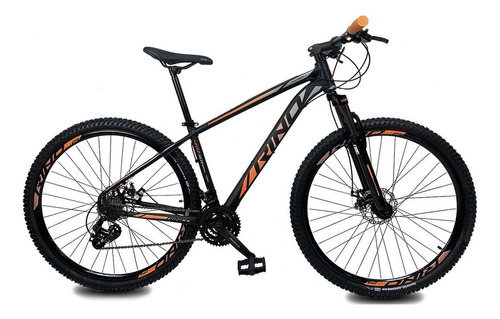 Bicicleta Aro 29 Rino Fitz Roy - 21v - Cambios Shimano Cor Preto/laranja Tamanho Do Quadro 19