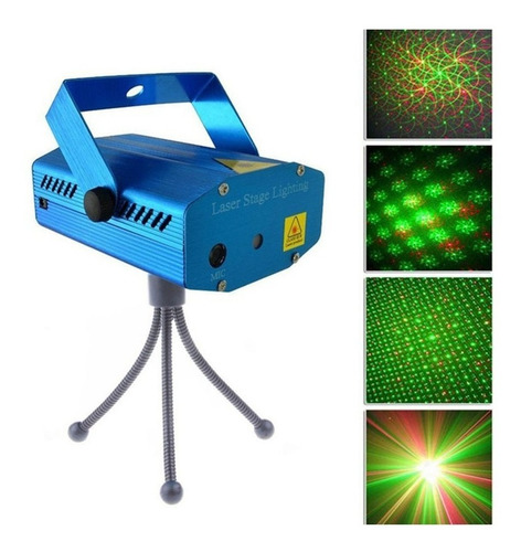 Imagen 1 de 3 de Mini Proyector Lluvia Laser Audio Ritmico Luces Multi Punto