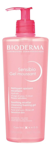 Gel Moussant Bioderma Sensibio Gel Moussant Micelar día/noche para piel sensible de 500mL/500g +12 años