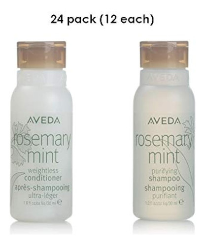 Aveda Rosemary Mint Conditioner And Shampoo Lote De 24 Botel