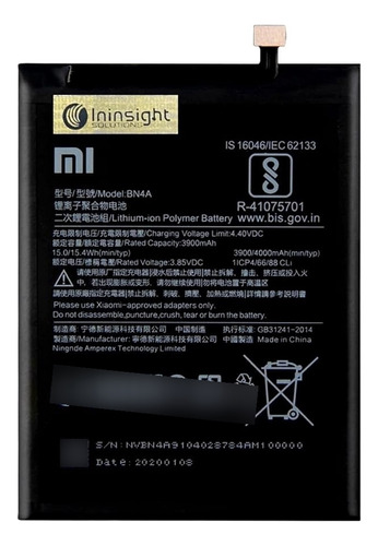 Bateria Xiaomi Redmi Note 7 Pro Bn4a 4000mah