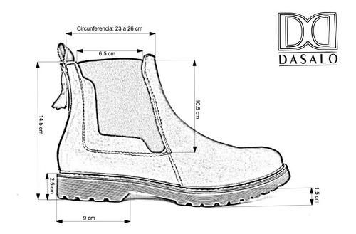 Bota Estilo Chelsea Cuero Vacuno Genuino Acabado Graso