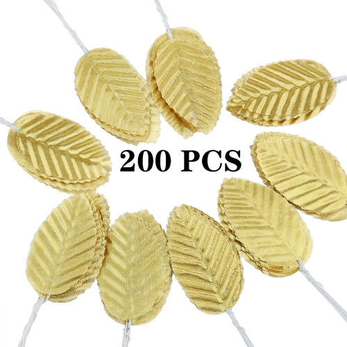Aylifu 200 Piezas De Hojas Artificiales Doradas, Hojas De Pa