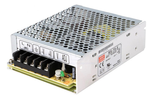 Fuente De Poder 12 Amp 5vdc In: 88-264vac Meanwell Rs-75-5