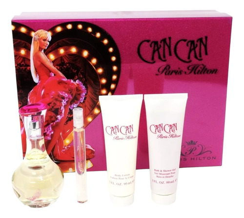 Paris Hilton Perfume Can Can Edp 100 Ml Set 4 Piezas