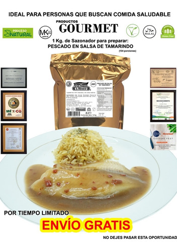 Especias Deshidratada P/p Pescado En Salsa De Tamarindo 1kg