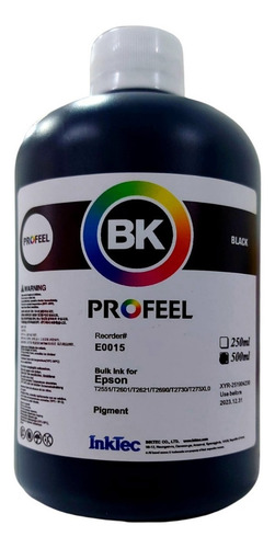 500ml Tinta Black Ep Pigment Inktec K301 M105 M1120 E0013 Tinta Black Pig E0015