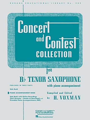 Concert And Contest Collection For Bb Tenor Saxophone Piano 