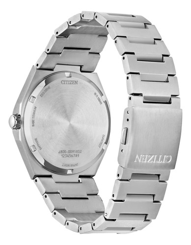 Citizen Zenshin Super Titanio Dial Verde Aw0130-85x Dcmstore Correa Plata Bisel Plata