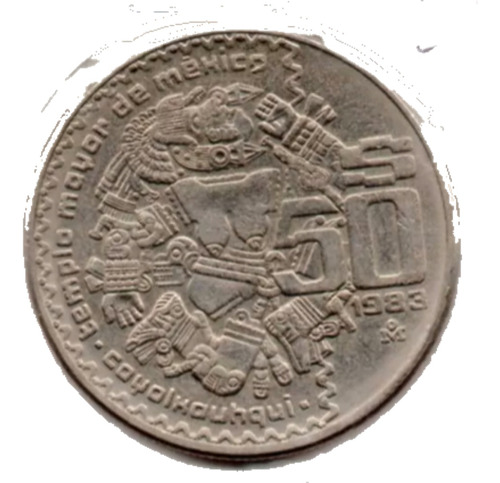 Monedas 50 Pesos 1983 Coyolxauhqui Niquel