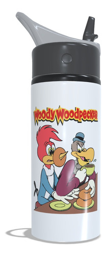 Pica-pau - Squeeze Aluminio Personalizado 600ml Pica-pau/zeca Urubu - Branco01