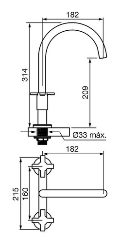 Juego Para Mesada De Cocina D7 Alerce Fv 0428/d7-cr
