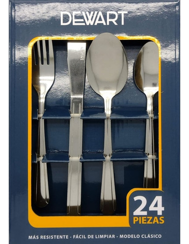 Set De 24 Utensilios De Cocina Tenedor Cuchillos Y Cuchara