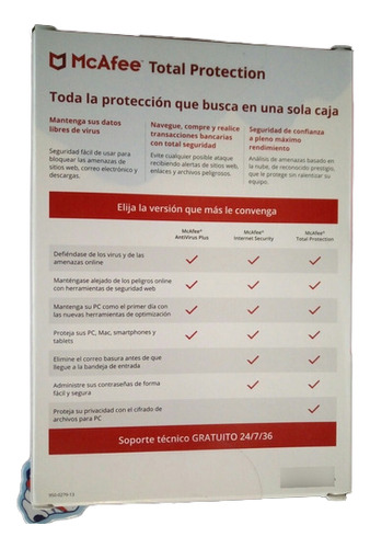 Antivirus Mcafee Total Protection 10 Equipos 1 Año Físico