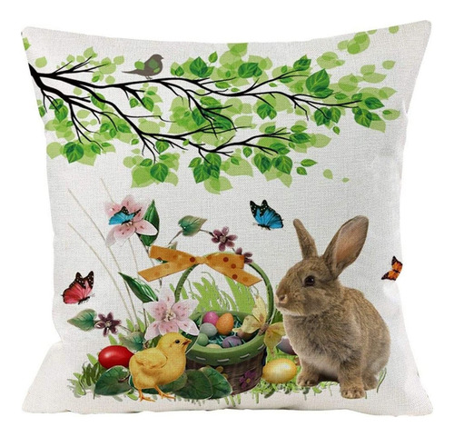 Fundas De Almohada De Pascua De Lino Sofá Funda De Cojín Hom