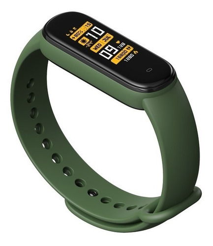 Imagen 3 de 3 de Smartwatch Amazfit Bands Band 5 1.1" caja de policarbonato negra, malla olive de tpu A2005