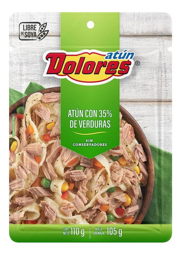 8 Pza Lomo De AtĂșn Dolores Con Verduras 110 G