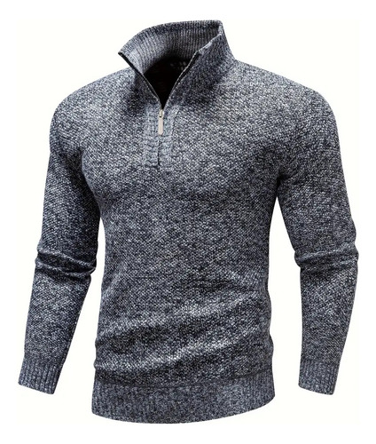 Jersey Para Hombre Con Cuello Alto, Cómodo Y Cómodo Cierre