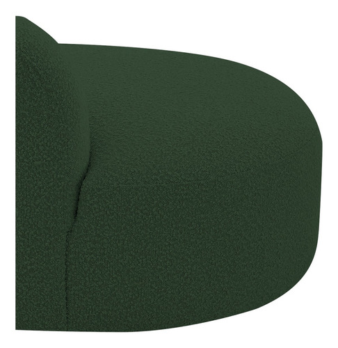 Divã Recamier Orgânico Tokyo 180cm Lado Direito Linho Cor Verde