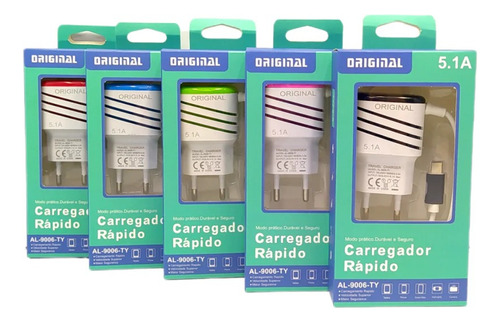 Kit 10 Fontes Carregador Celular Usb Rápido Atacado Revenda