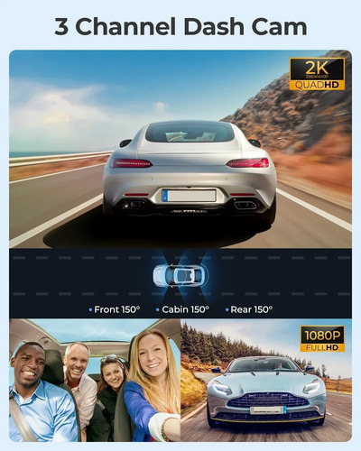 M550 Pro 3 Lentes Gps Wifi 4k Car Recorder