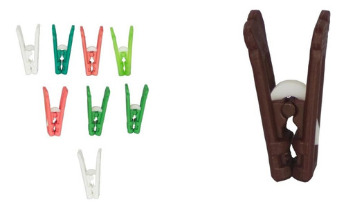 Kit Prendedor 36 Unidades Cor Colorido Modelo Plástico Nfe