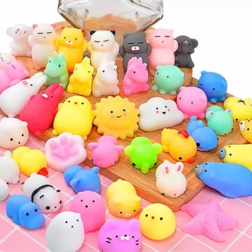 50 Squish Mochi Bichinho Macio De Apertar Squishies Tiktok