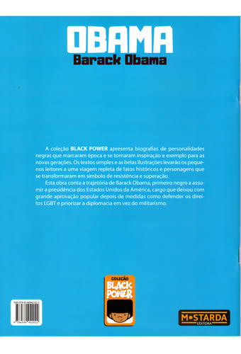 Obama - Barack Obama, de Nilha, Orlando. Coleção Black Power Editorial Editora Mostarda, capa mole em português, 2019