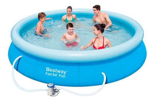 Imagen 3 de 5 de Combo Pileta Inflable Bestway 57274 + Tapiz De Suelo 6cts
