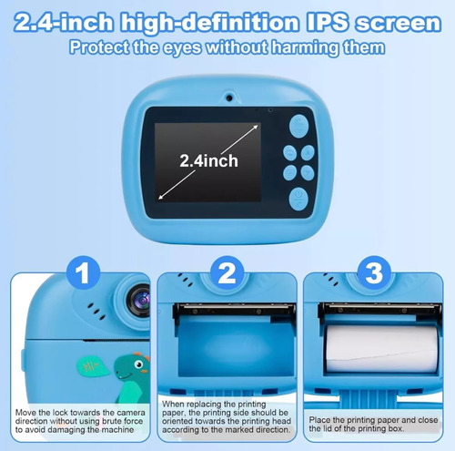Camara Infantil Con Impresora Digital Instantánea Violeta
