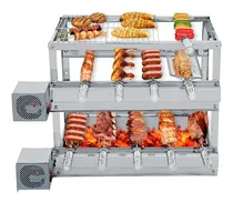 Comprar Churrasqueira Gira Grill Tripla 9 Espetos 2 Motores 2 Grelha