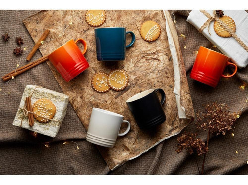 Jogo 6 Canecas De Chá De Cerâmica 350 Ml Meringue Le Creuset