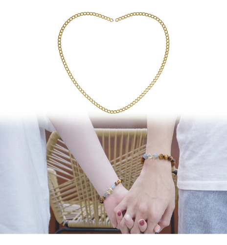 Material De Pulsera Permanente Regalos De Parejas 23 Cm Oro