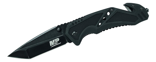 M&p Swmp11b - Cuchillo Plegable Ss De Alto Carbono De 8.9 Pu