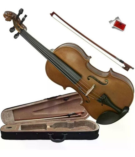 Dominante 9650 violino 4/4 profissional dominante com estojo e acessórios cor madeira